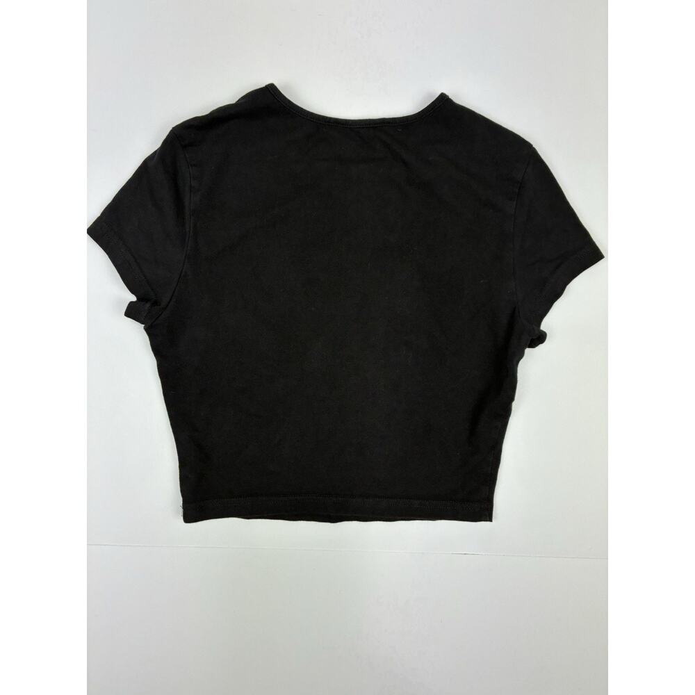 Y2K Rhinestone Butterfly Crop Top Womens S McBling Babydoll Tee Cute Mall Goth - Picture 5 of 5